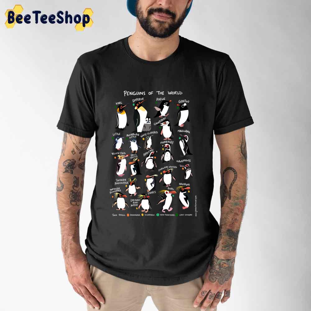 Penguins Of The World Climate Change Unisex T-Shirt Penguins Of The World Climate Change Unisex T-Shirt