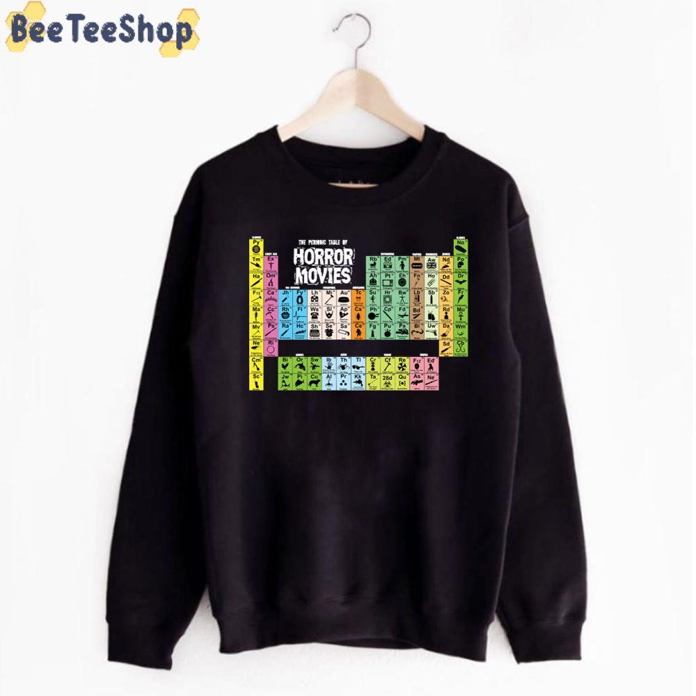 Periodic Table Of Horror Movies Unisex T-Shirt Periodic Table Of Horror Movies Unisex T-Shirt