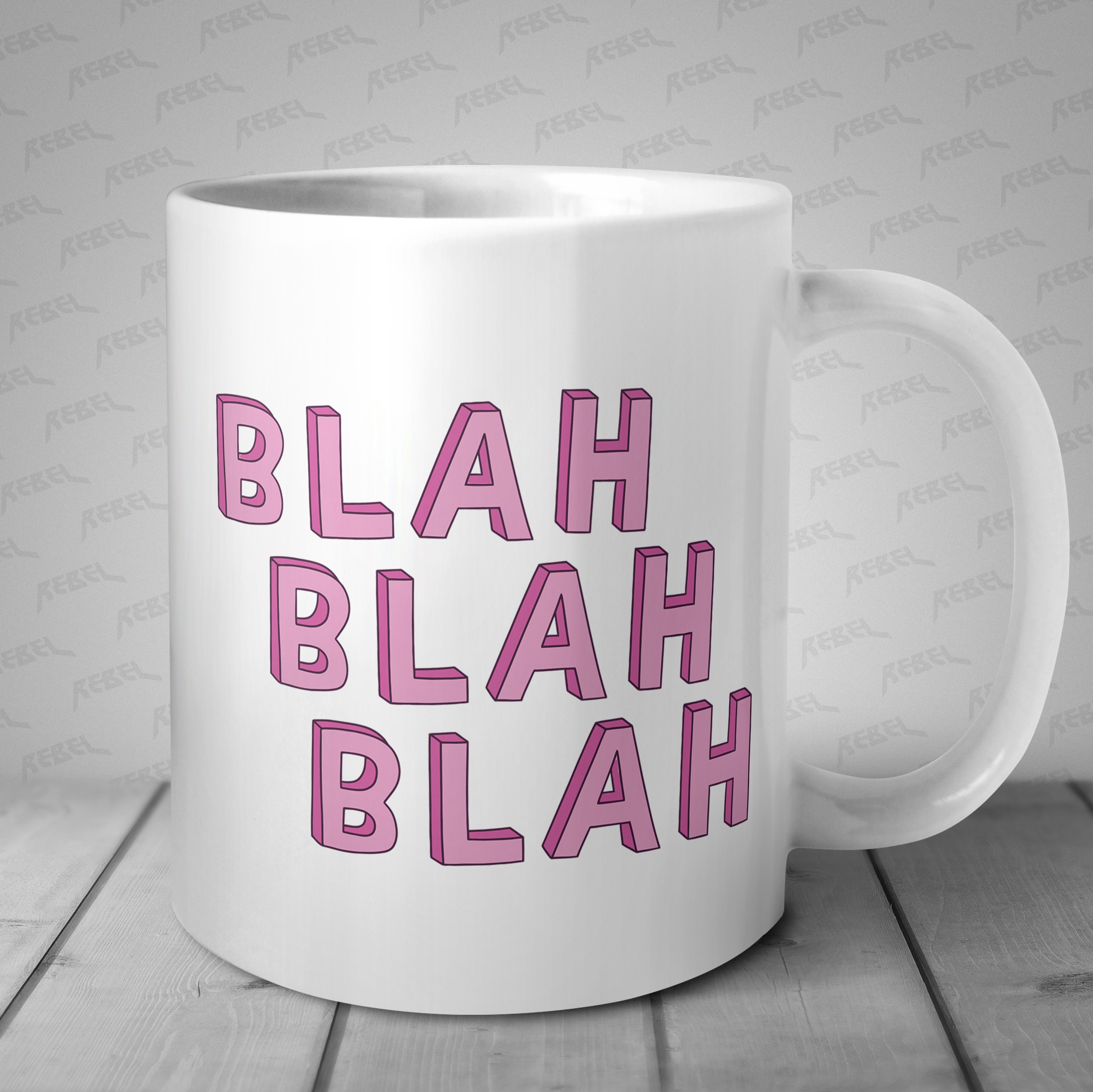 Pink Style Blah Blah Blah Mug Pink Style Blah Blah Blah Mug