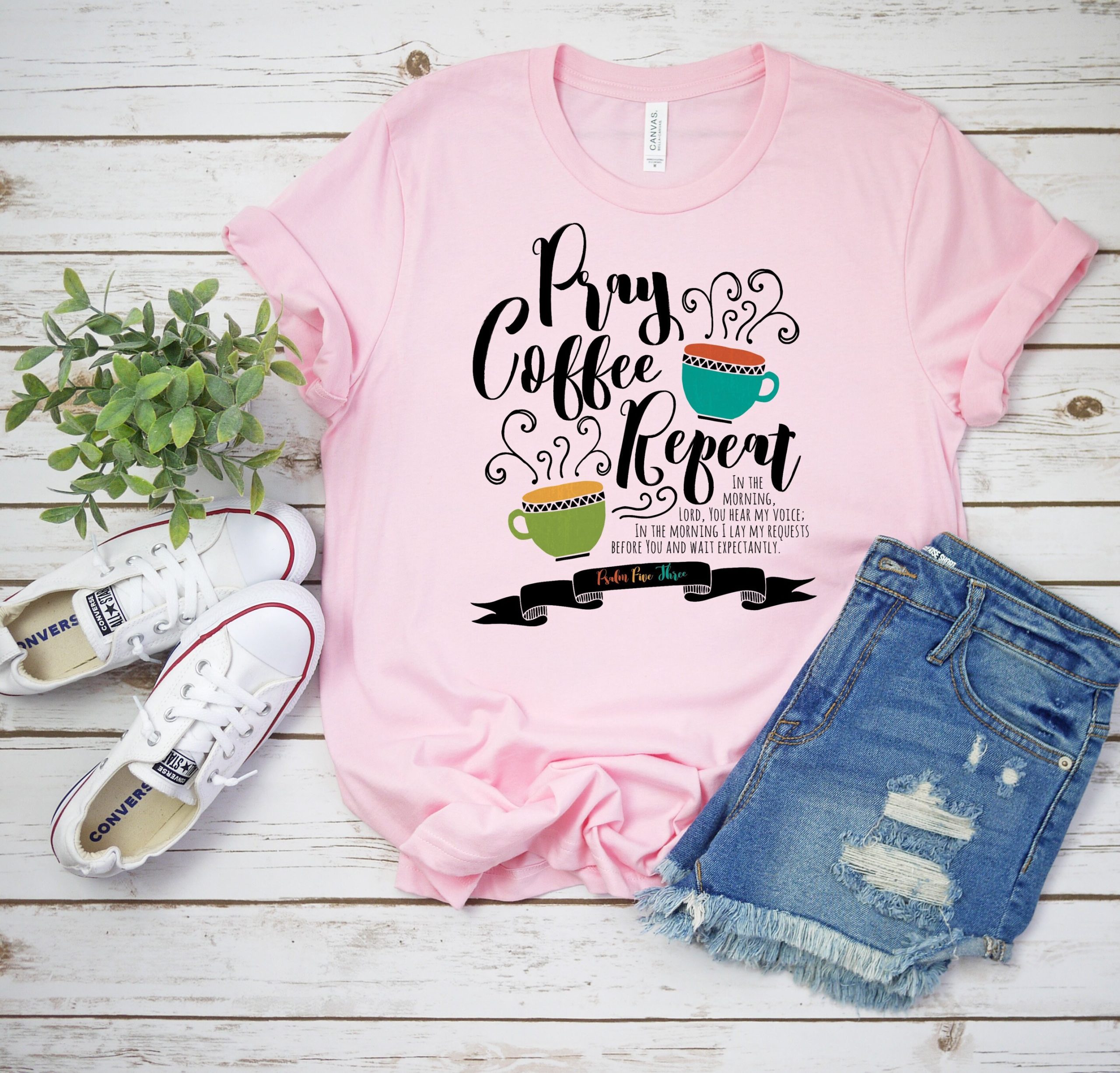 Pray Coffee Repeat Unisex T-Shirt Pray Coffee Repeat Unisex T-Shirt
