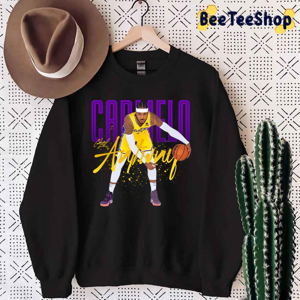 Purple Yellow Style Carmelo Anthony Los Angeles Lakerscarmelo Basketball Sport Unisex T-Shirt Purple Yellow Style Carmelo Anthony Los Angeles Lakerscarmelo Basketball Sport Unisex T-Shirt