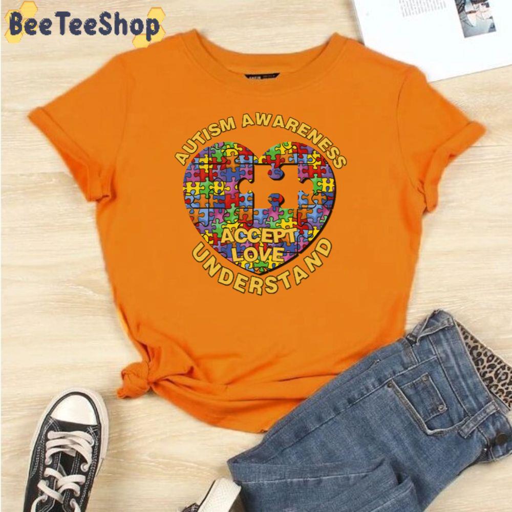 Puzzle Heart Accept Love Understand Autism Awareness Unisex T-Shirt Puzzle Heart Accept Love Understand Autism Awareness Unisex T-Shirt