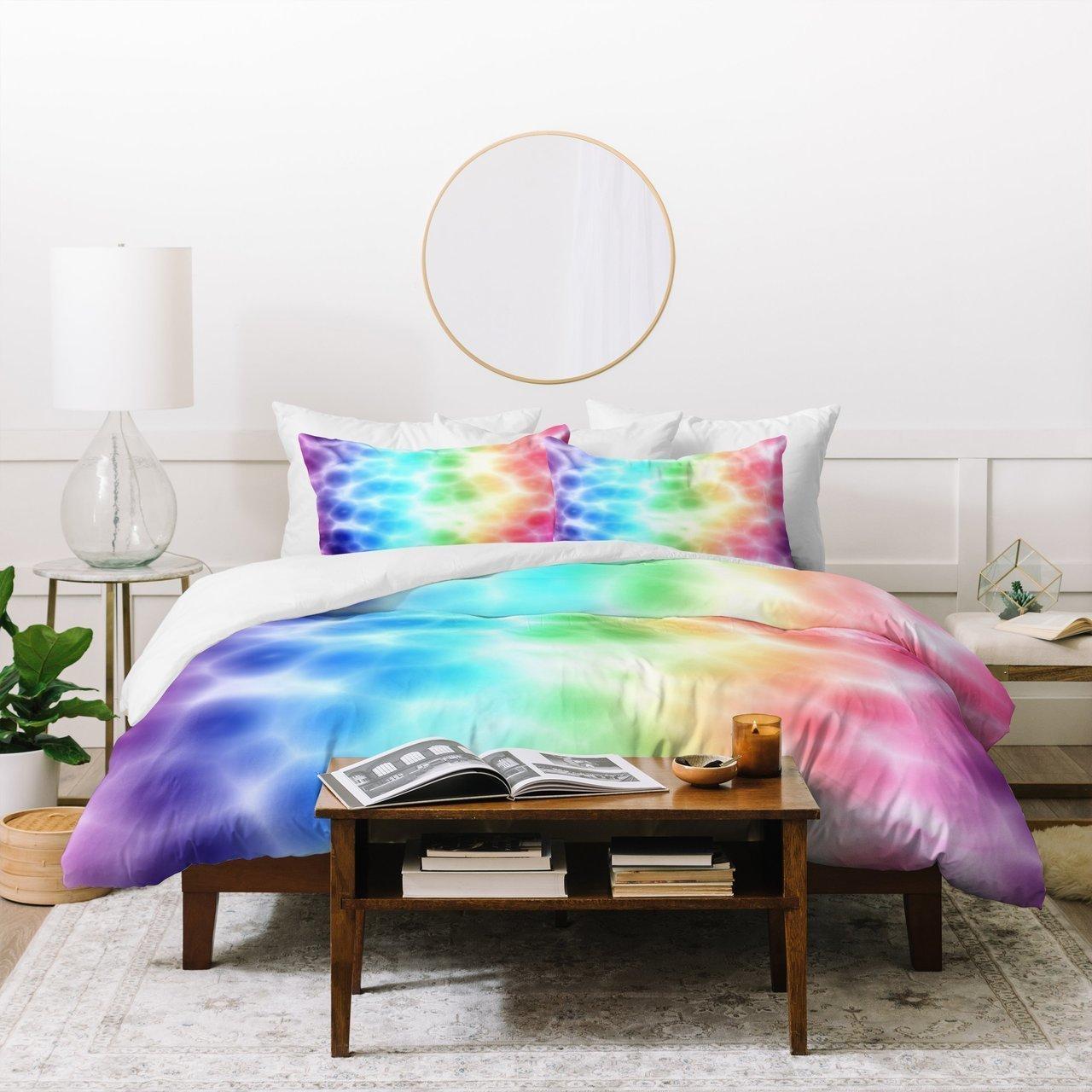 Rainbow Color Water Wave Pattern Bedding Sets Rainbow Color Water Wave Pattern Bedding Sets
