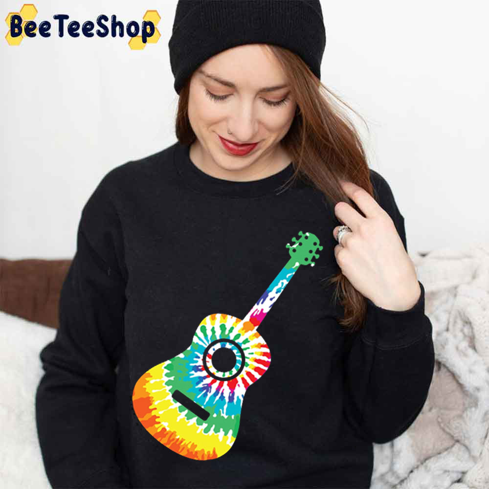 Rainbow Tie Dye Ukulele Guitar Peace Hippie Style Unisex T-Shirt Rainbow Tie Dye Ukulele Guitar Peace Hippie Style Unisex T-Shirt