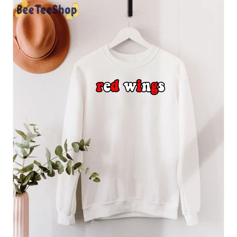 Red And White Design Detroit Red Wings Hockey Unisex T-Shirt Red And White Design Detroit Red Wings Hockey Unisex T-Shirt