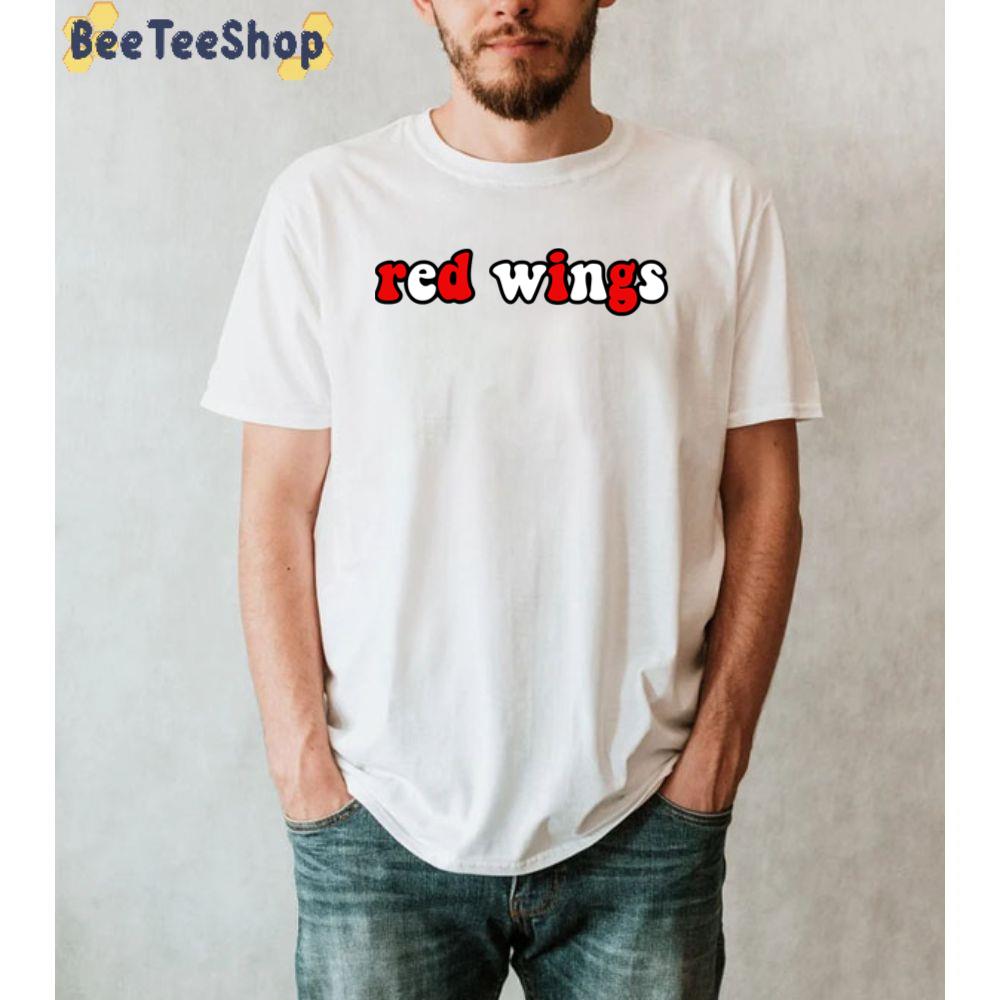 Red And White Design Detroit Red Wings Hockey Unisex T-Shirt Red And White Design Detroit Red Wings Hockey Unisex T-Shirt