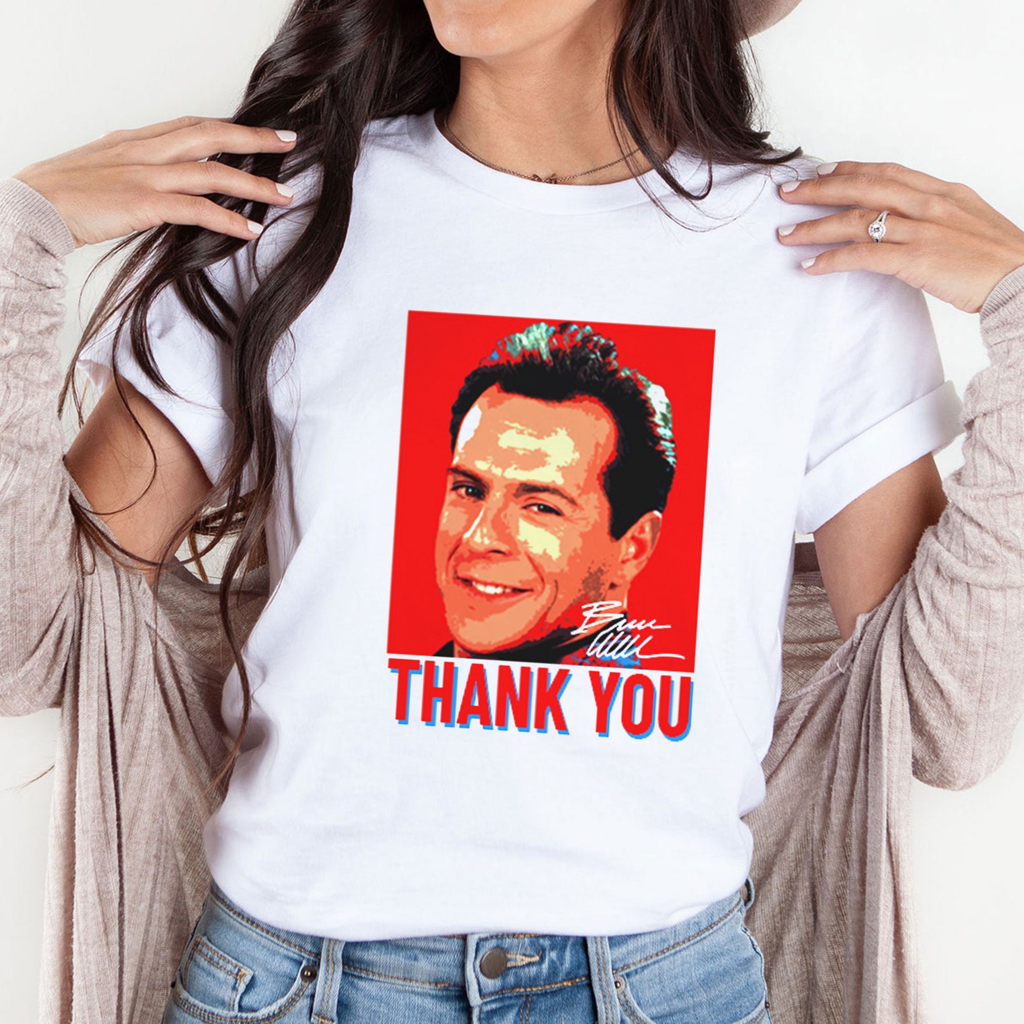 Red Style Bruce Willis Signature Thank You For The Memories Unisex Sweatshirt Red Style Bruce Willis Signature Thank You For The Memories Unisex Sweatshirt