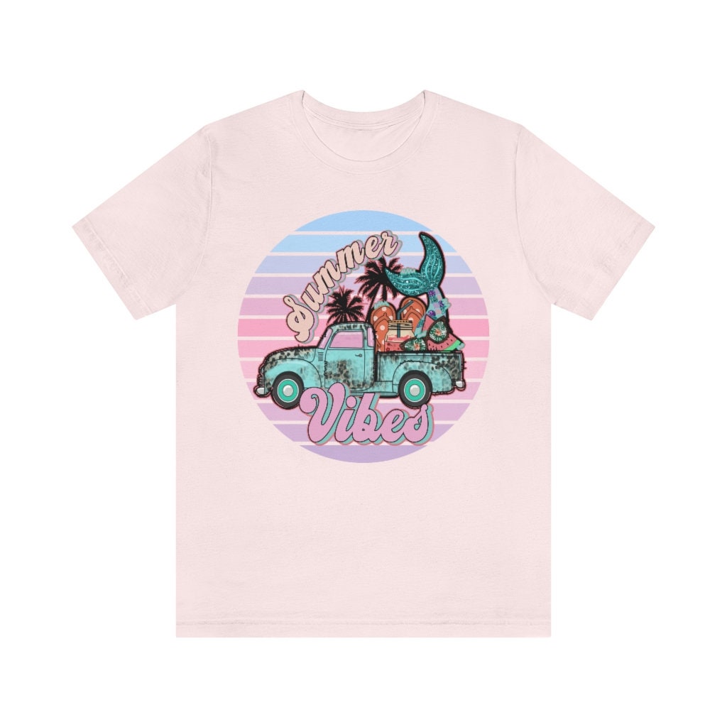 Retro Beach Summer Vibes Gradient Unisex T-Shirt Retro Beach Summer Vibes Gradient Unisex T-Shirt