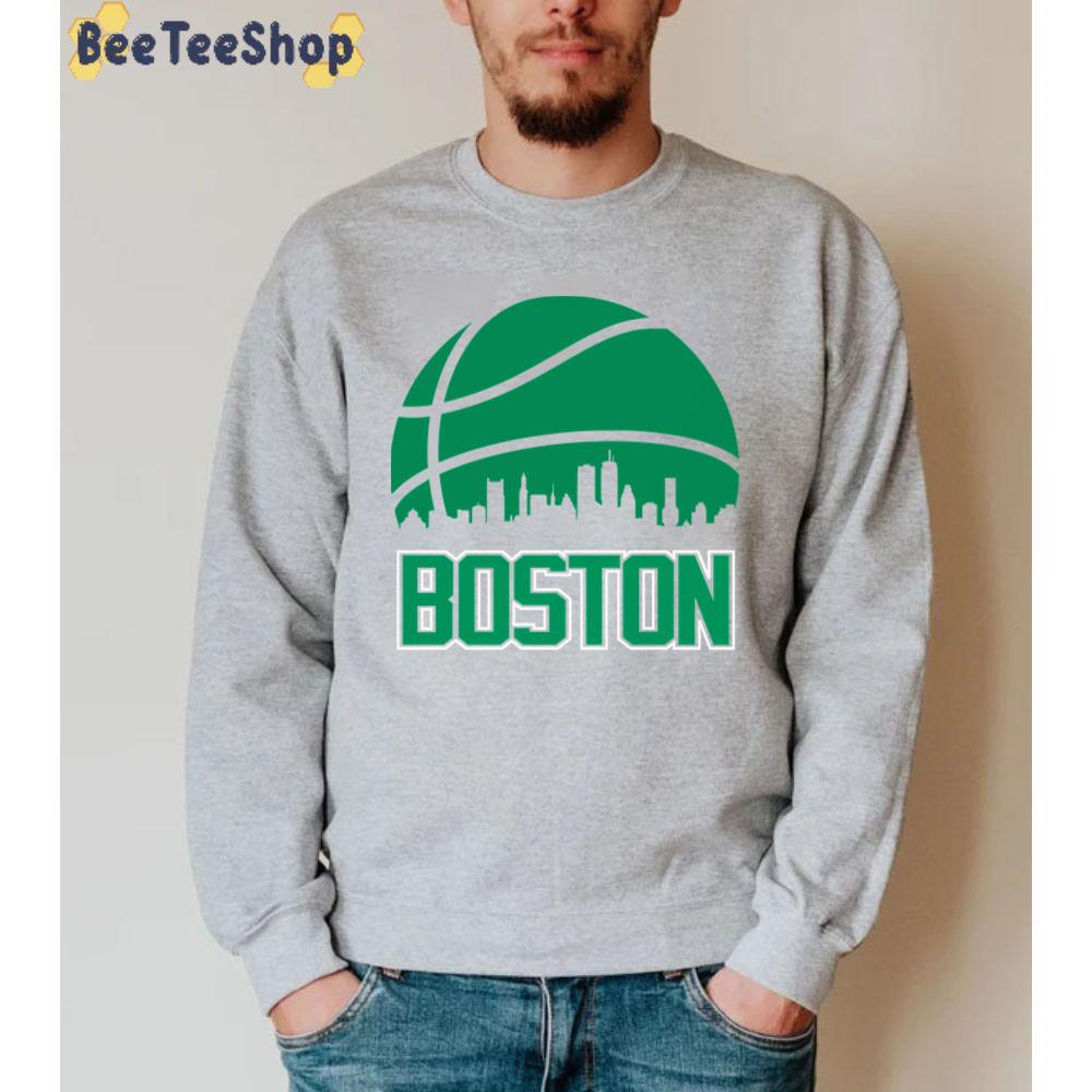 Retro City Skyline Boston Celtics Basketball Unisex Sweatshirt Retro City Skyline Boston Celtics Basketball Unisex Sweatshirt