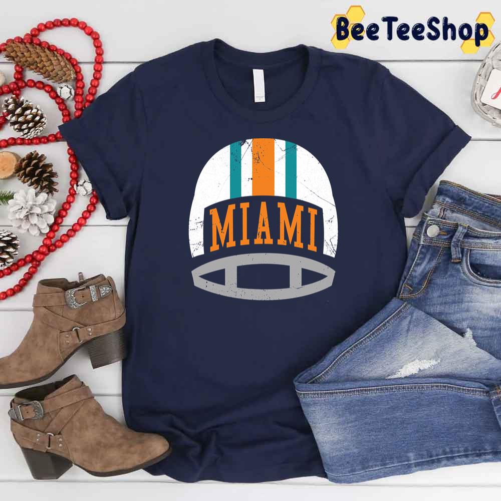 Retro Helmet Aqua Miami Dolphins Football Unisex T-Shirt Retro Helmet Aqua Miami Dolphins Football Unisex T-Shirt