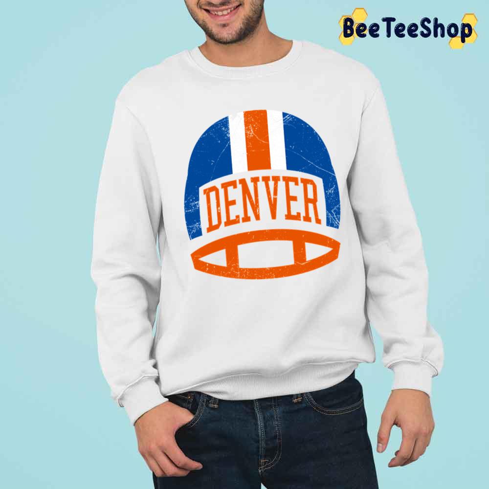 Retro Helmet White Denver Broncos Football Unisex Sweatshirt Retro Helmet White Denver Broncos Football Unisex Sweatshirt
