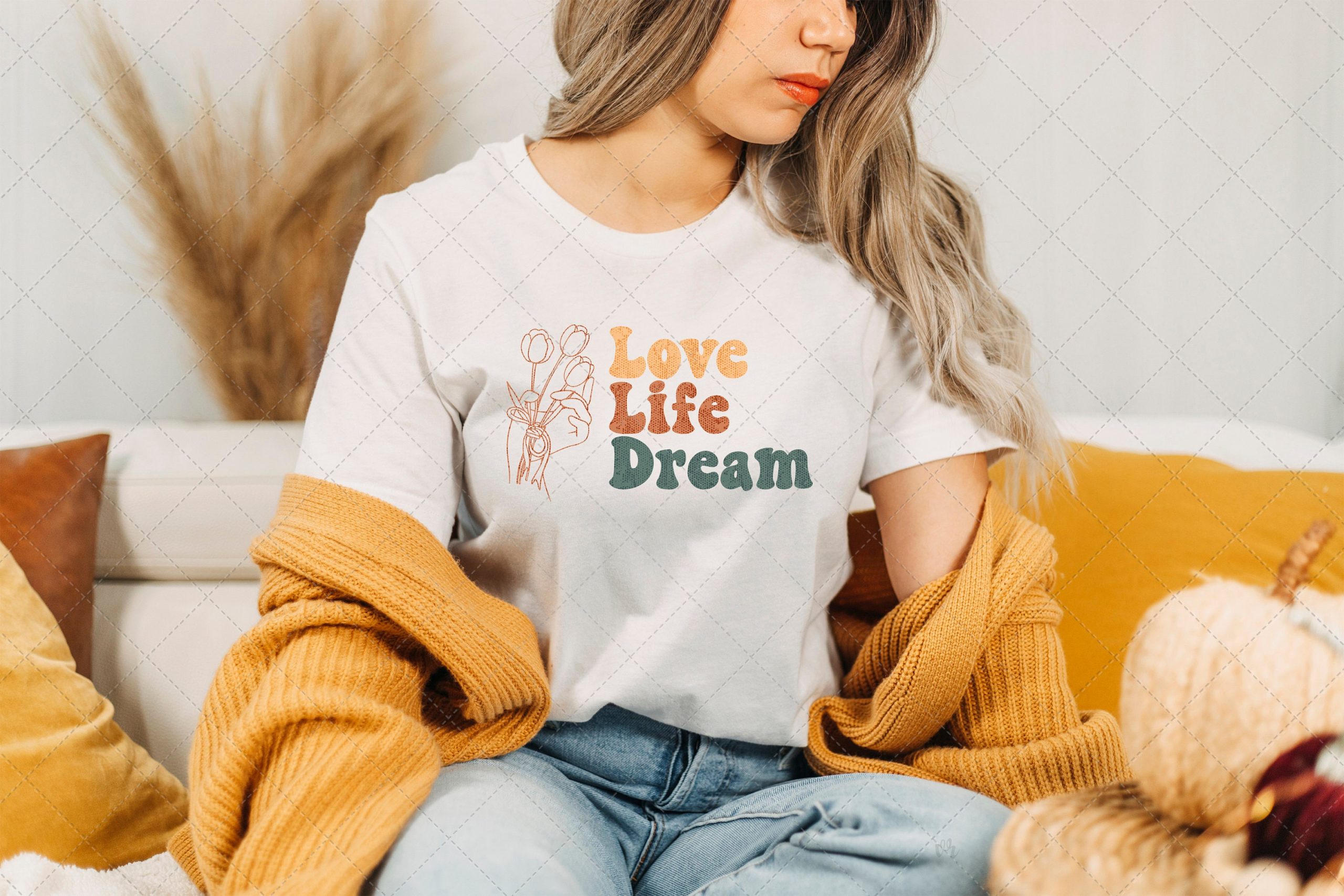 Retro Vintage Love Life Dream Hippie Unisex T-Shirt Retro Vintage Love Life Dream Hippie Unisex T-Shirt
