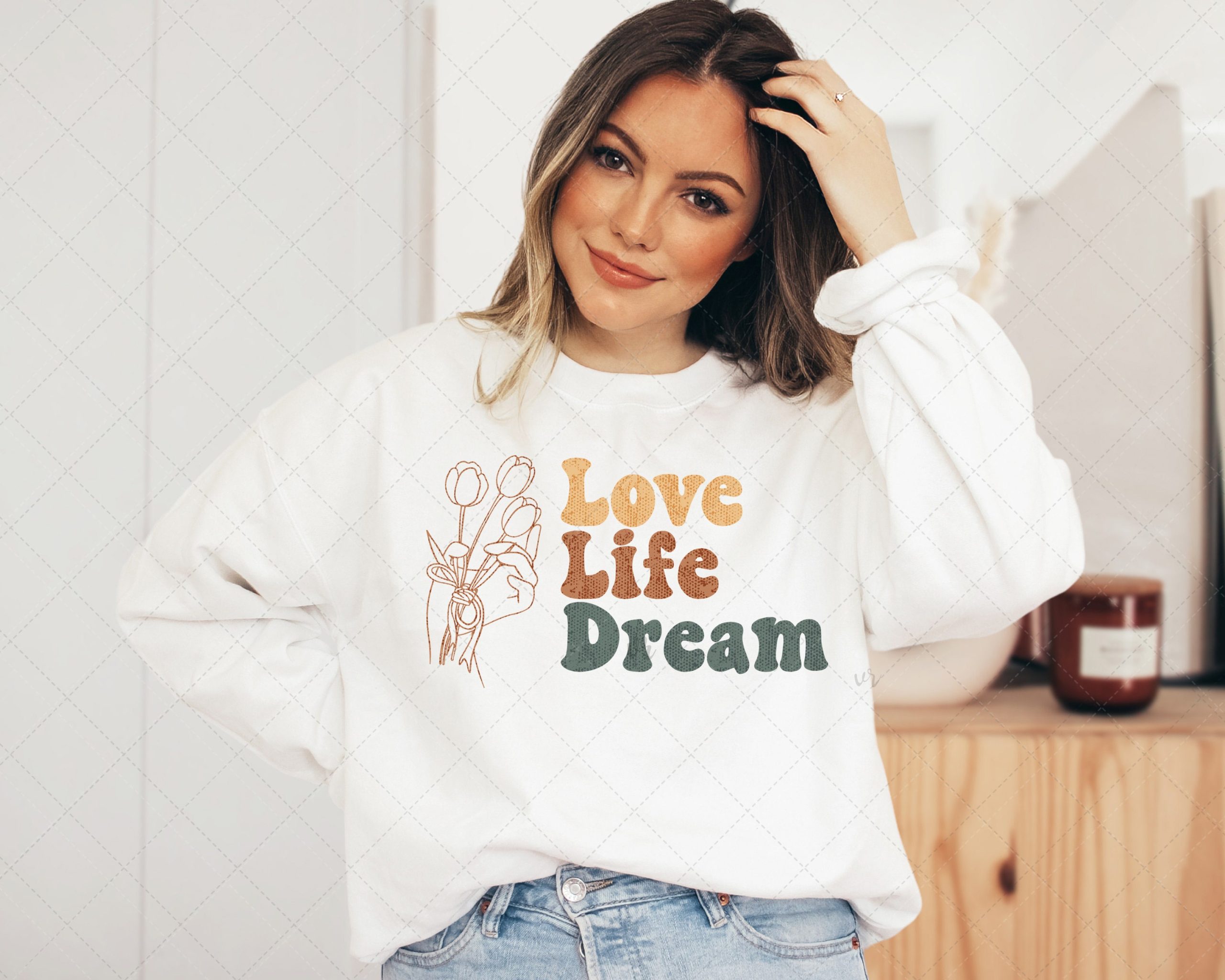 Retro Vintage Love Life Dream Hippie Unisex T-Shirt Retro Vintage Love Life Dream Hippie Unisex T-Shirt