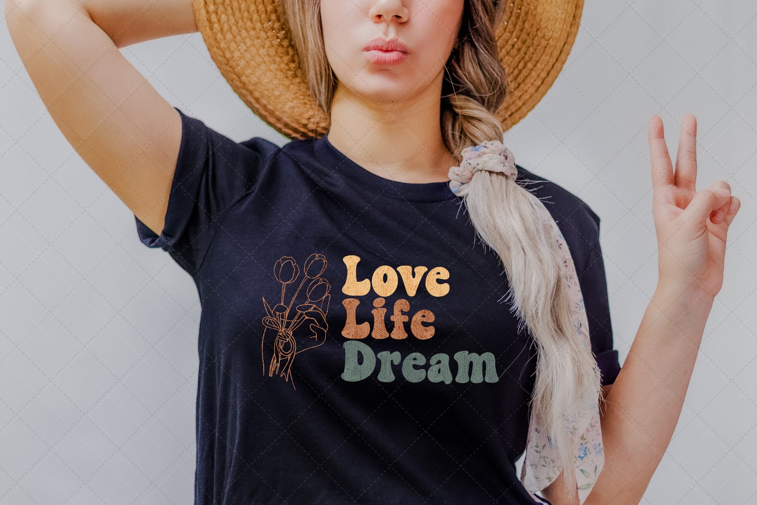 Retro Vintage Love Life Dream Hippie Unisex T-Shirt Retro Vintage Love Life Dream Hippie Unisex T-Shirt