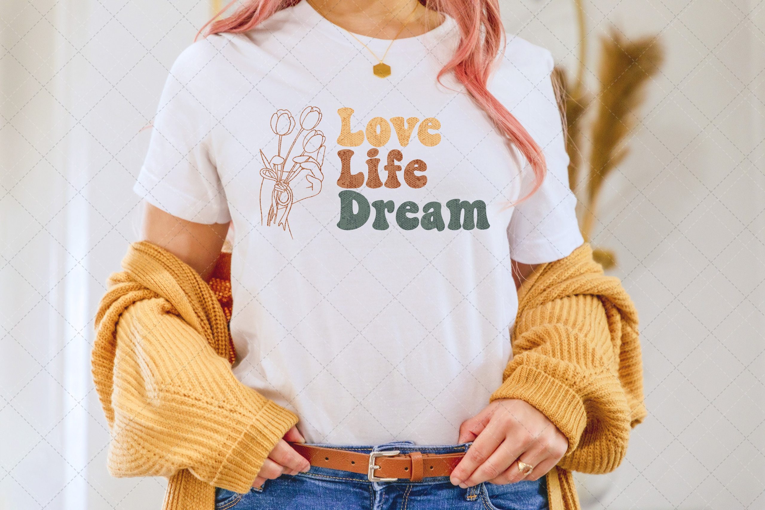 Retro Vintage Love Life Dream Hippie Unisex T-Shirt Retro Vintage Love Life Dream Hippie Unisex T-Shirt