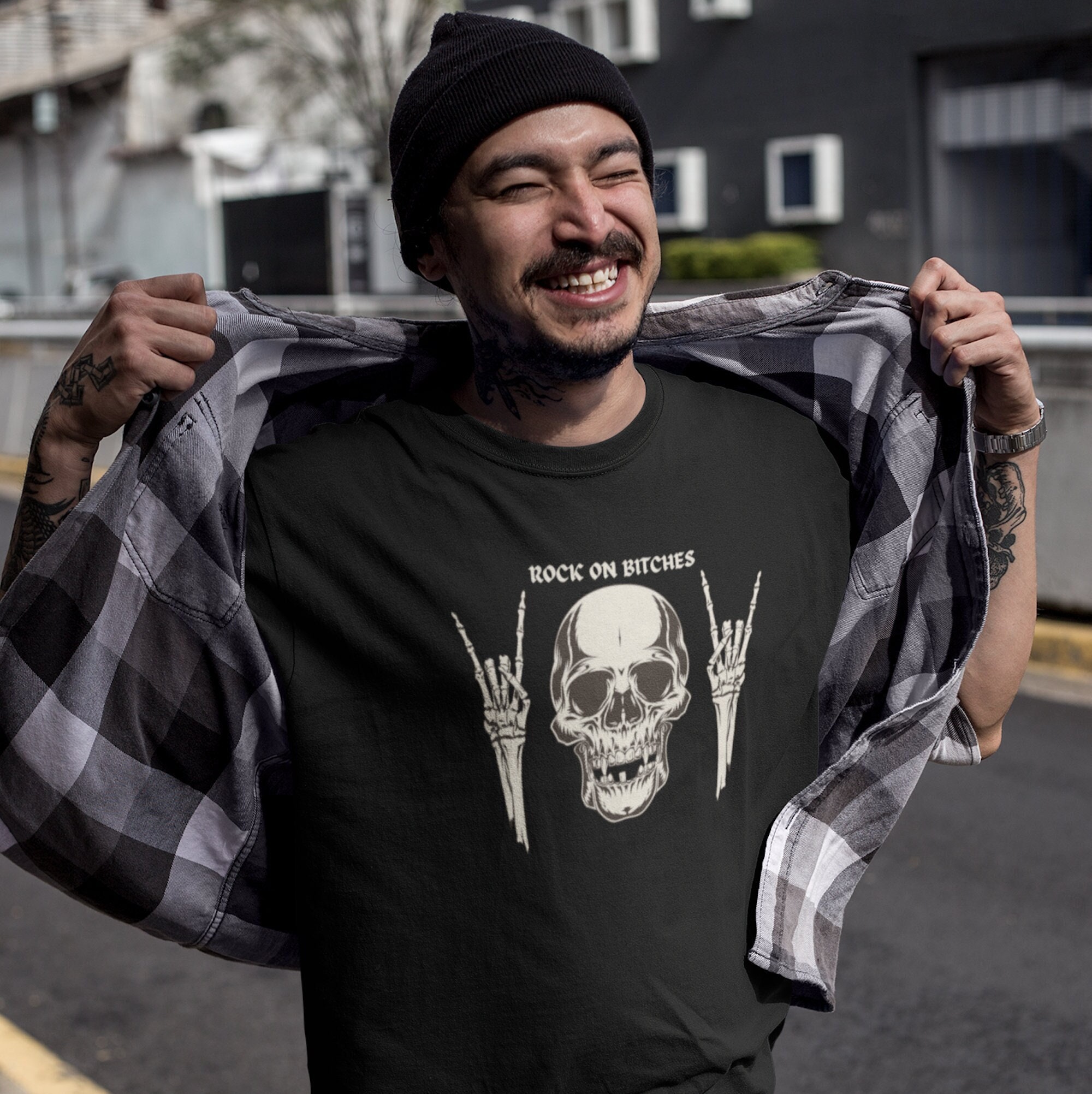 Rock On Bitches Skull Unisex T-Shirt Rock On Bitches Skull Unisex T-Shirt