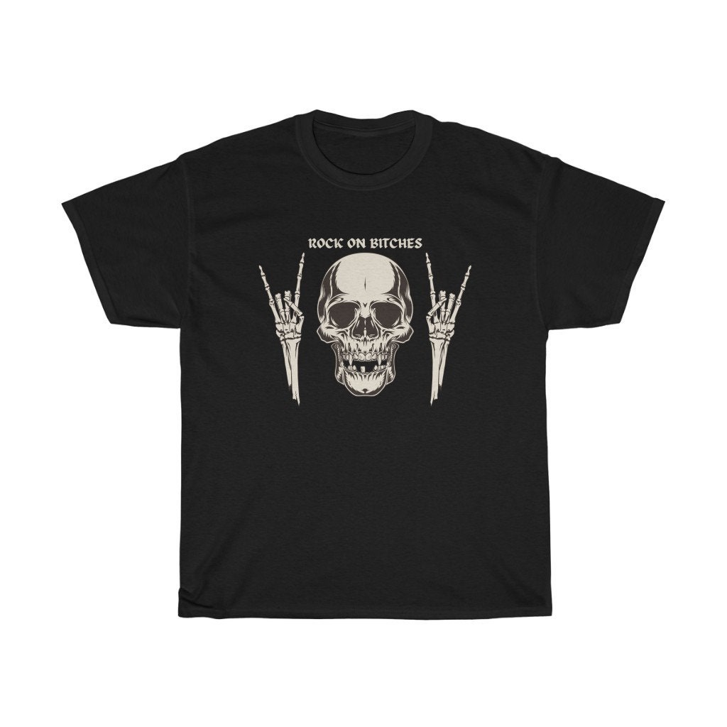 Rock On Bitches Skull Unisex T-Shirt Rock On Bitches Skull Unisex T-Shirt