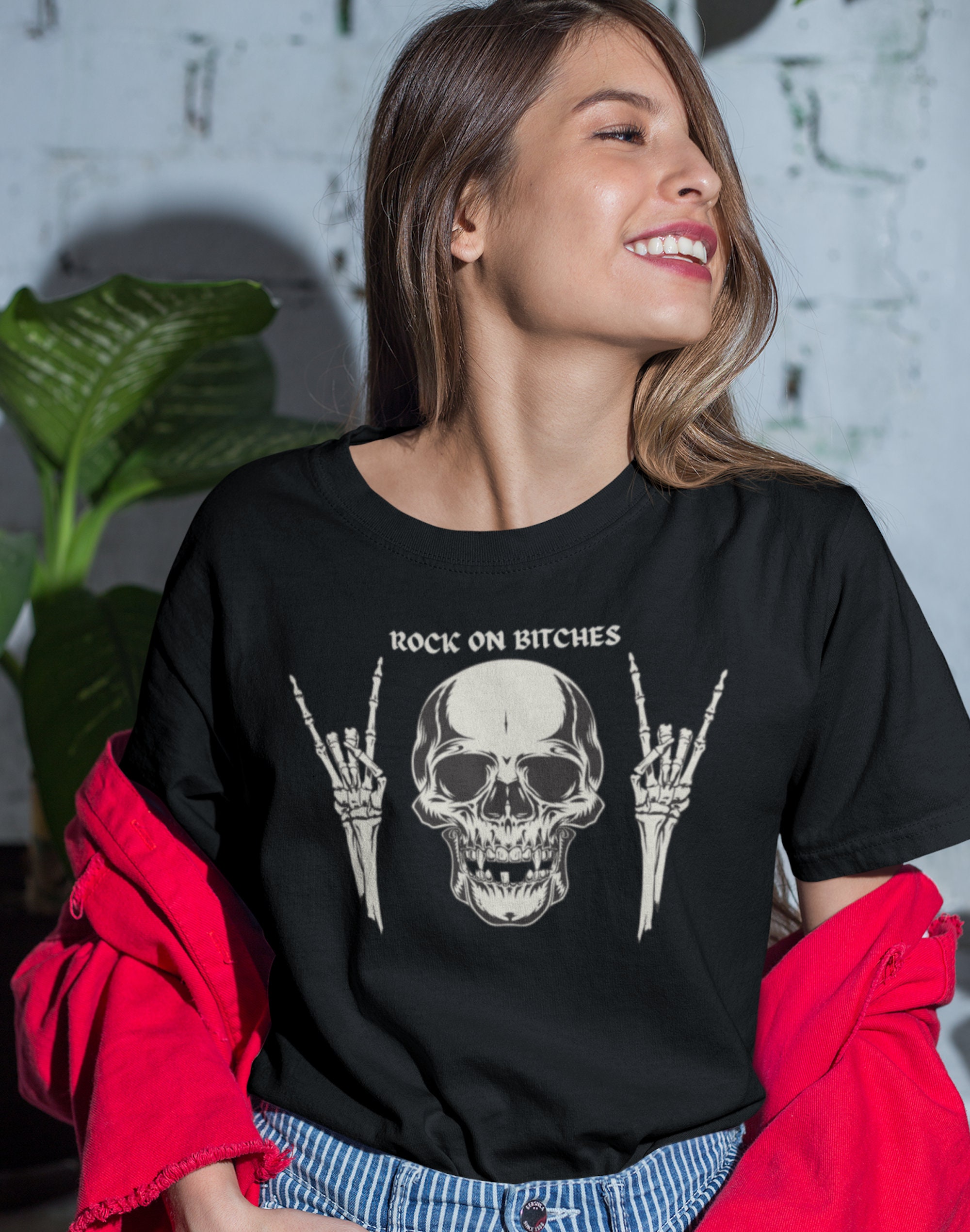 Rock On Bitches Skull Unisex T-Shirt Rock On Bitches Skull Unisex T-Shirt