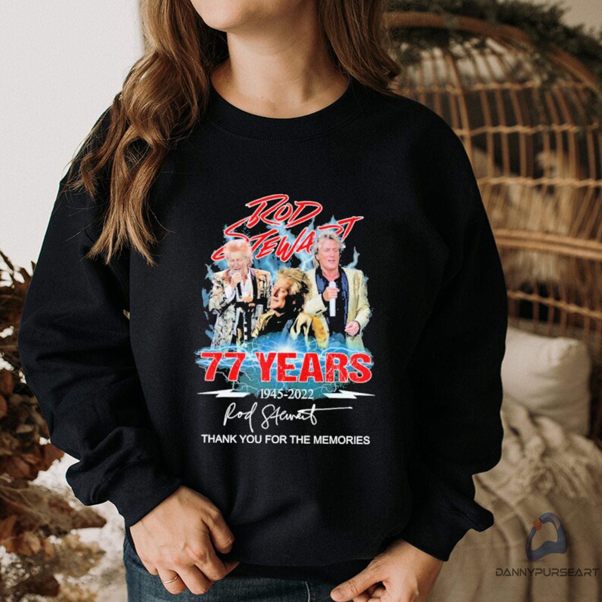 Rod Stewart 77 Years 1945 2022 Thank You For The Memories Unisex T-Shirt Rod Stewart 77 Years 1945 2022 Thank You For The Memories Unisex T-Shirt