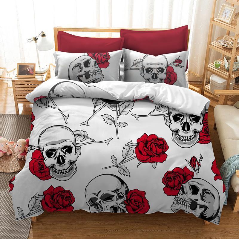 Rose Sugar Skull Bedding Set Rose Sugar Skull Bedding Set