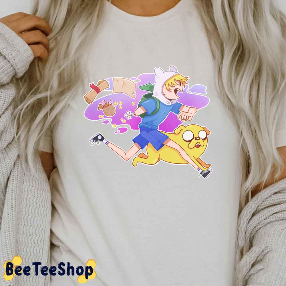 Runninf Finn And Jake Adventure Time Unisex Sweatshirt Runninf Finn And Jake Adventure Time Unisex Sweatshirt