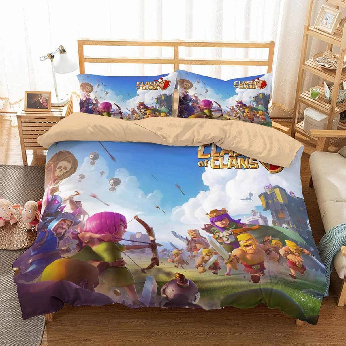 Scene Clash Of Clans Bedding Set Scene Clash Of Clans Bedding Set