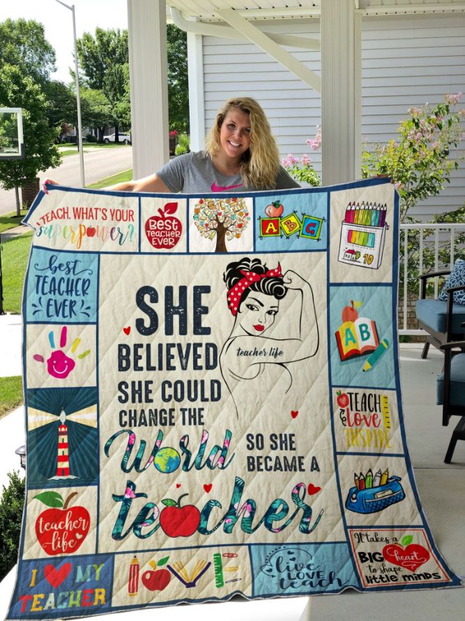 She Believed She Could Change The World Quilt Blanket She Believed She Could Change The World Quilt Blanket
