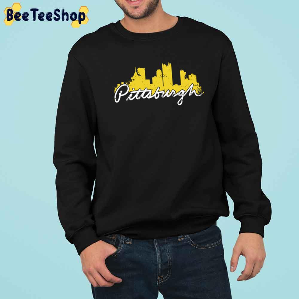 Skyline Cursive Pittsburgh Penguins Hockey Unisex T-Shirt Skyline Cursive Pittsburgh Penguins Hockey Unisex T-Shirt