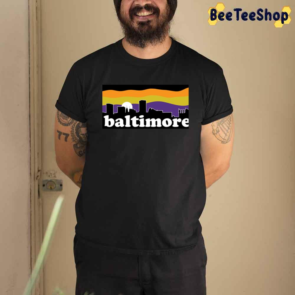 Skyline Team Colors Baltimore Orioles Baseball Unisex T-Shirt Skyline Team Colors Baltimore Orioles Baseball Unisex T-Shirt