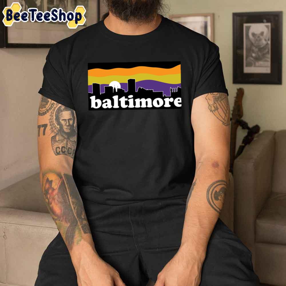 Skyline Team Colors Baltimore Orioles Baseball Unisex T-Shirt Skyline Team Colors Baltimore Orioles Baseball Unisex T-Shirt