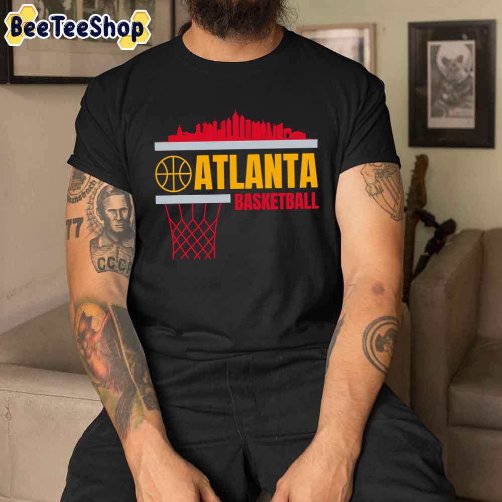 Skyline Yellow, Red Atlanta Hawks Basketball Unisex T-Shirt Skyline Yellow, Red Atlanta Hawks Basketball Unisex T-Shirt