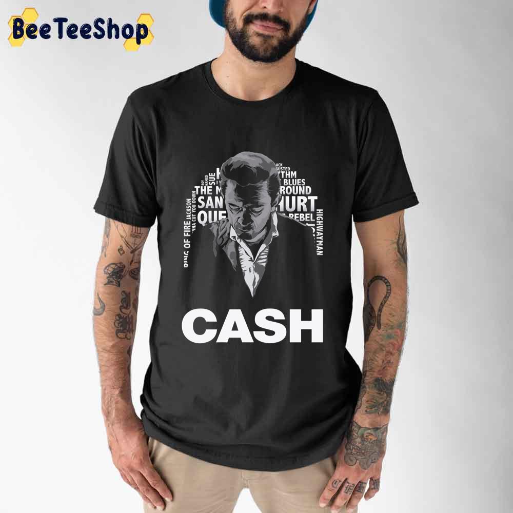 Song Titles Johnny Cash Unisex T-Shirt Song Titles Johnny Cash Unisex T-Shirt