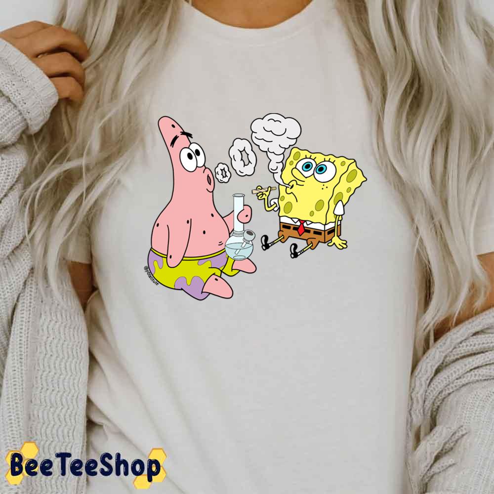 Spongebob And Patrick Smoking Weed Unisex Sweatshirt Spongebob And Patrick Smoking Weed Unisex Sweatshirt