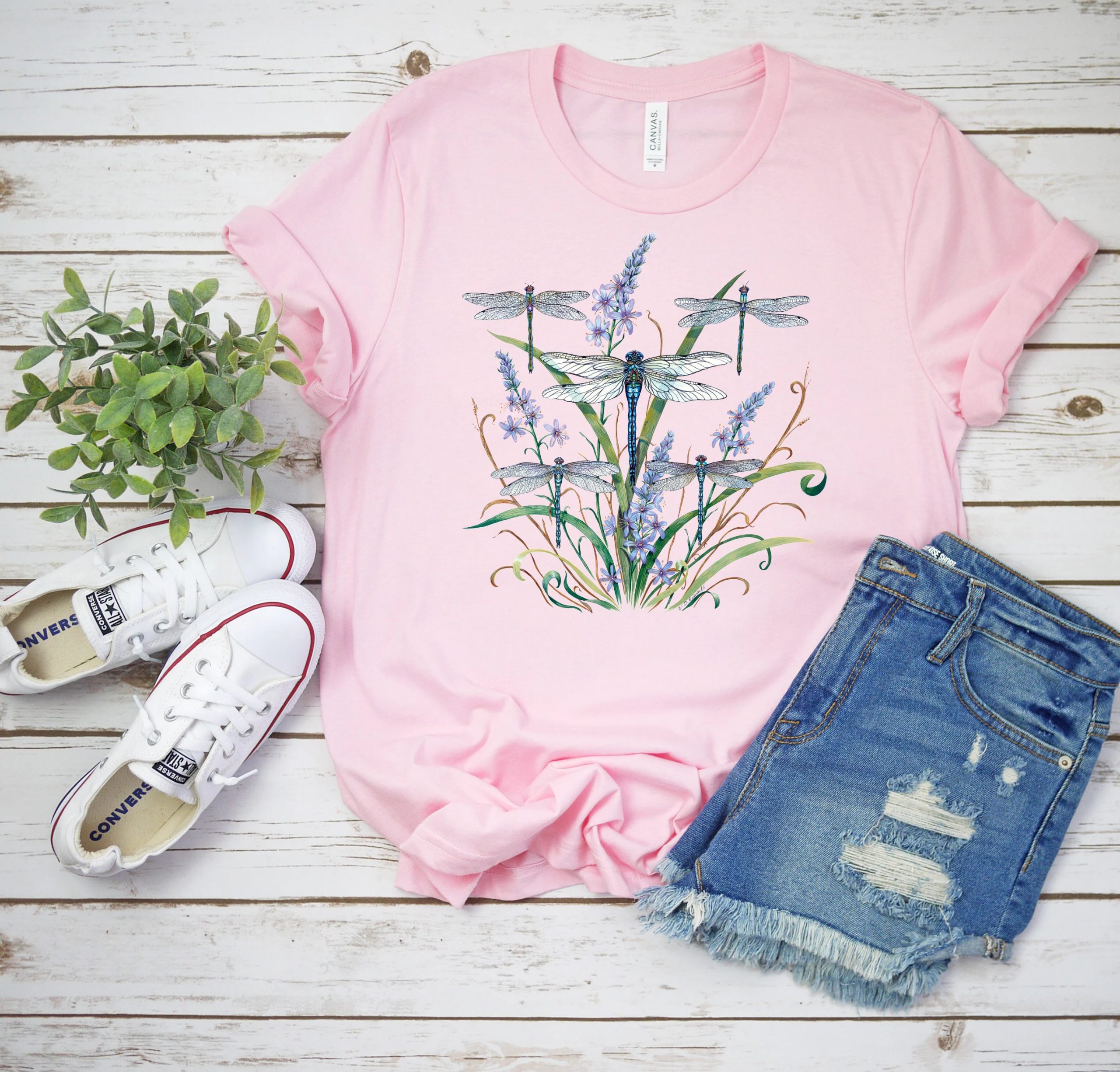 Springtime Dragonfly Lace Unisex T-Shirt Springtime Dragonfly Lace Unisex T-Shirt