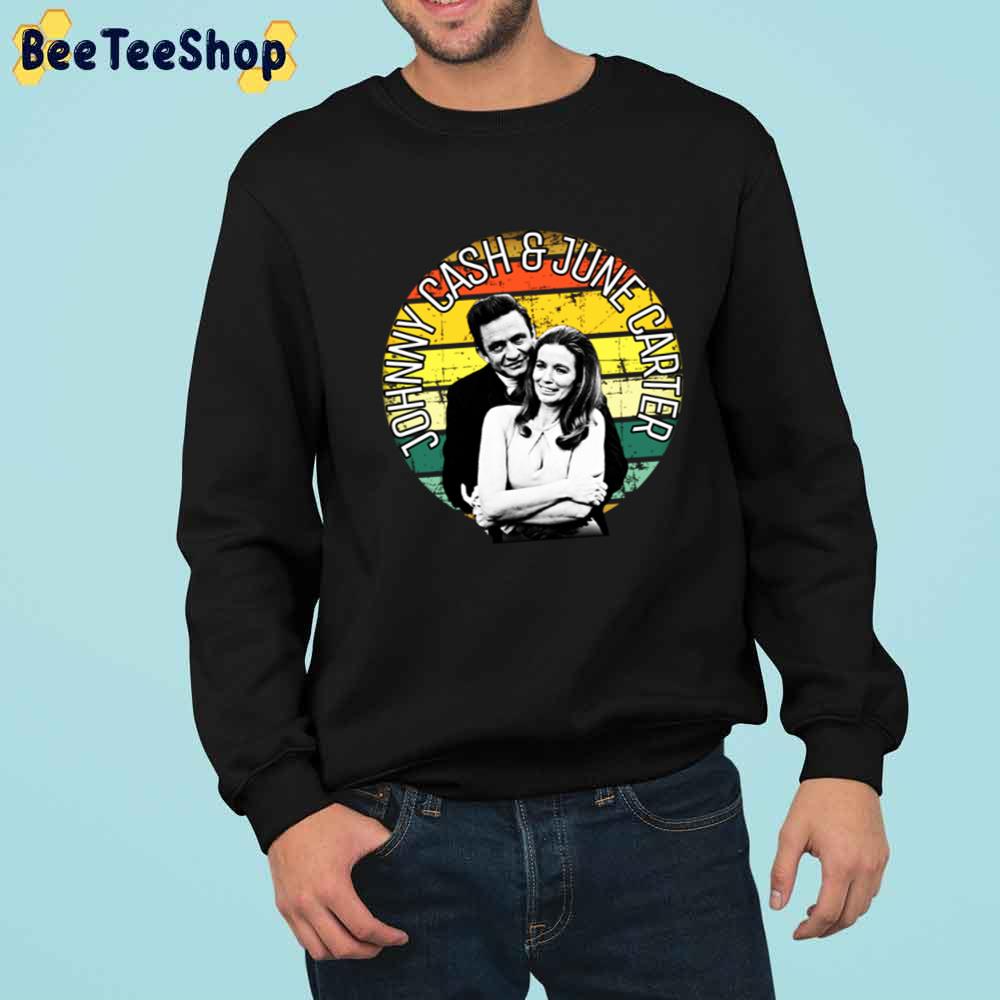 Sunset Design Vintage Johnny Cash And June Carter Unisex T-Shirt Sunset Design Vintage Johnny Cash And June Carter Unisex T-Shirt