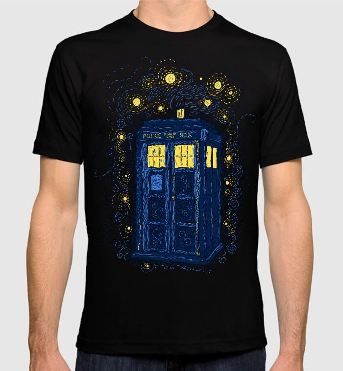Tardis Starry Night Art T-Shirt Tardis Starry Night Art T-Shirt