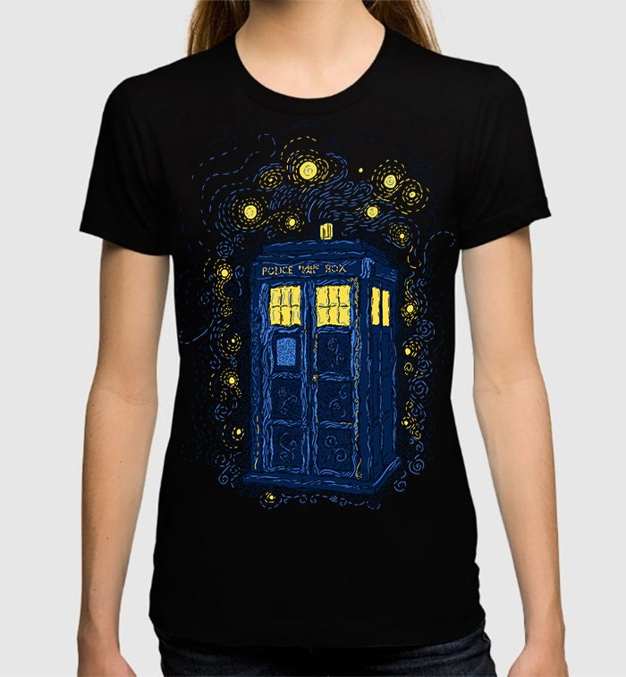 Tardis Starry Night Art T-Shirt Tardis Starry Night Art T-Shirt