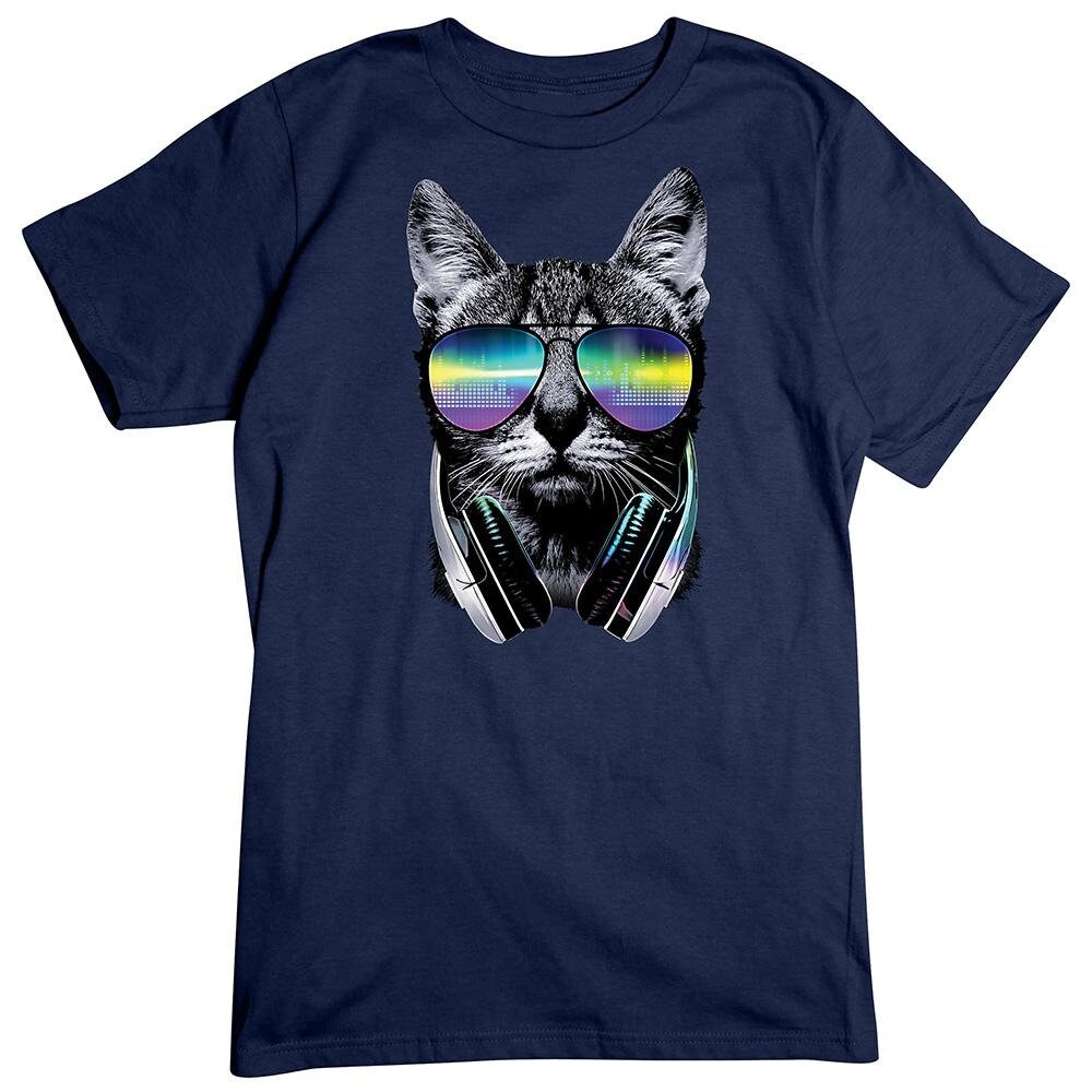 Technicolor Dj Cool Cat Unisex T-Shirt Technicolor Dj Cool Cat Unisex T-Shirt