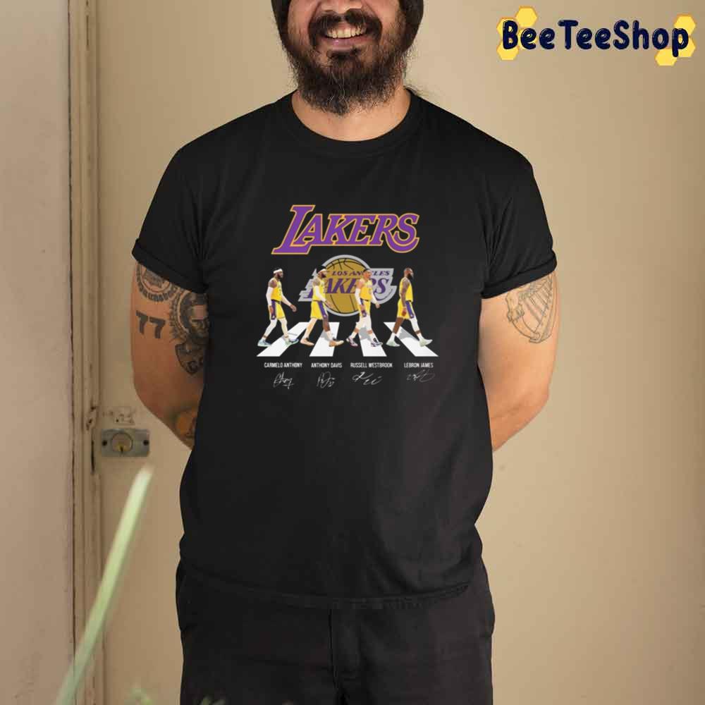 The Lakers Anthony Davis Westbrook And Lebron James Abbey Road Signatures Unisex T-Shirt The Lakers Anthony Davis Westbrook And Lebron James Abbey Road Signatures Unisex T-Shirt