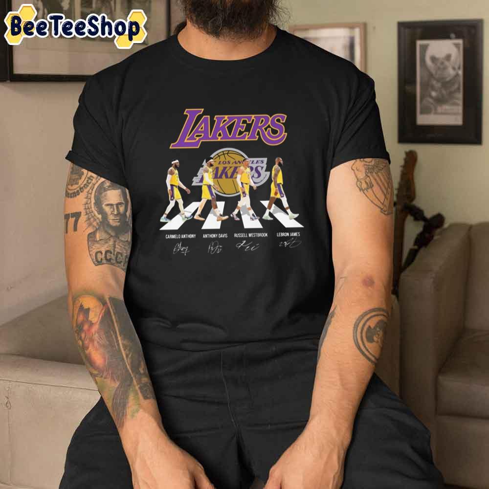 The Lakers Anthony Davis Westbrook And Lebron James Abbey Road Signatures Unisex T-Shirt The Lakers Anthony Davis Westbrook And Lebron James Abbey Road Signatures Unisex T-Shirt