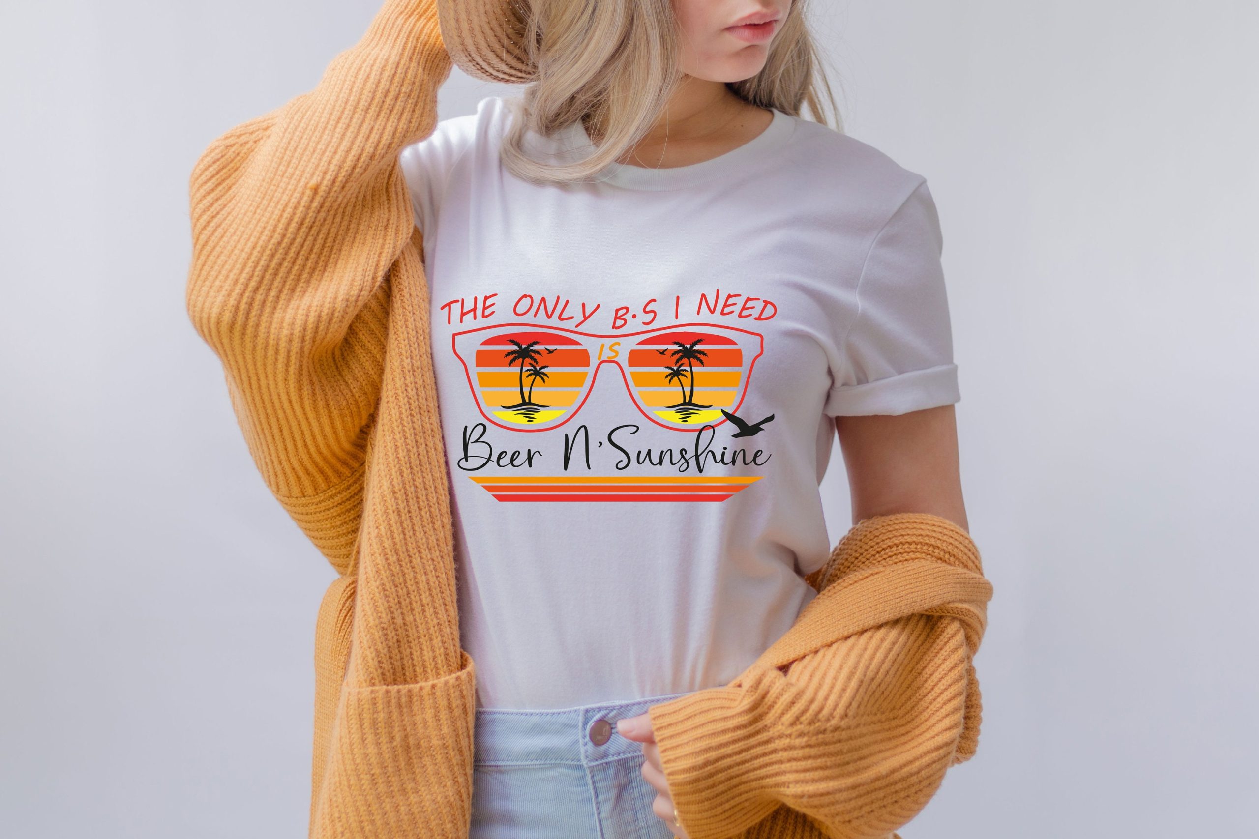 The Only Bs I Need Is Beer And Sunshine Bella Unisex T-Shirt The Only Bs I Need Is Beer And Sunshine Bella Unisex T-Shirt