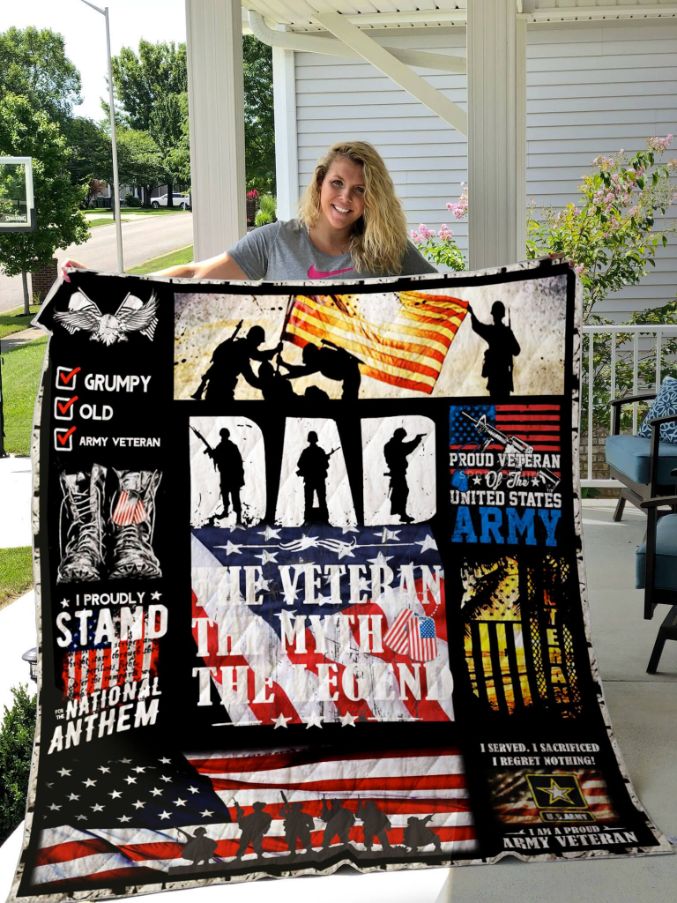 Theme I Served I Sacrificed I Regret Nothing Dad Quilt Blanket Theme I Served I Sacrificed I Regret Nothing Dad Quilt Blanket