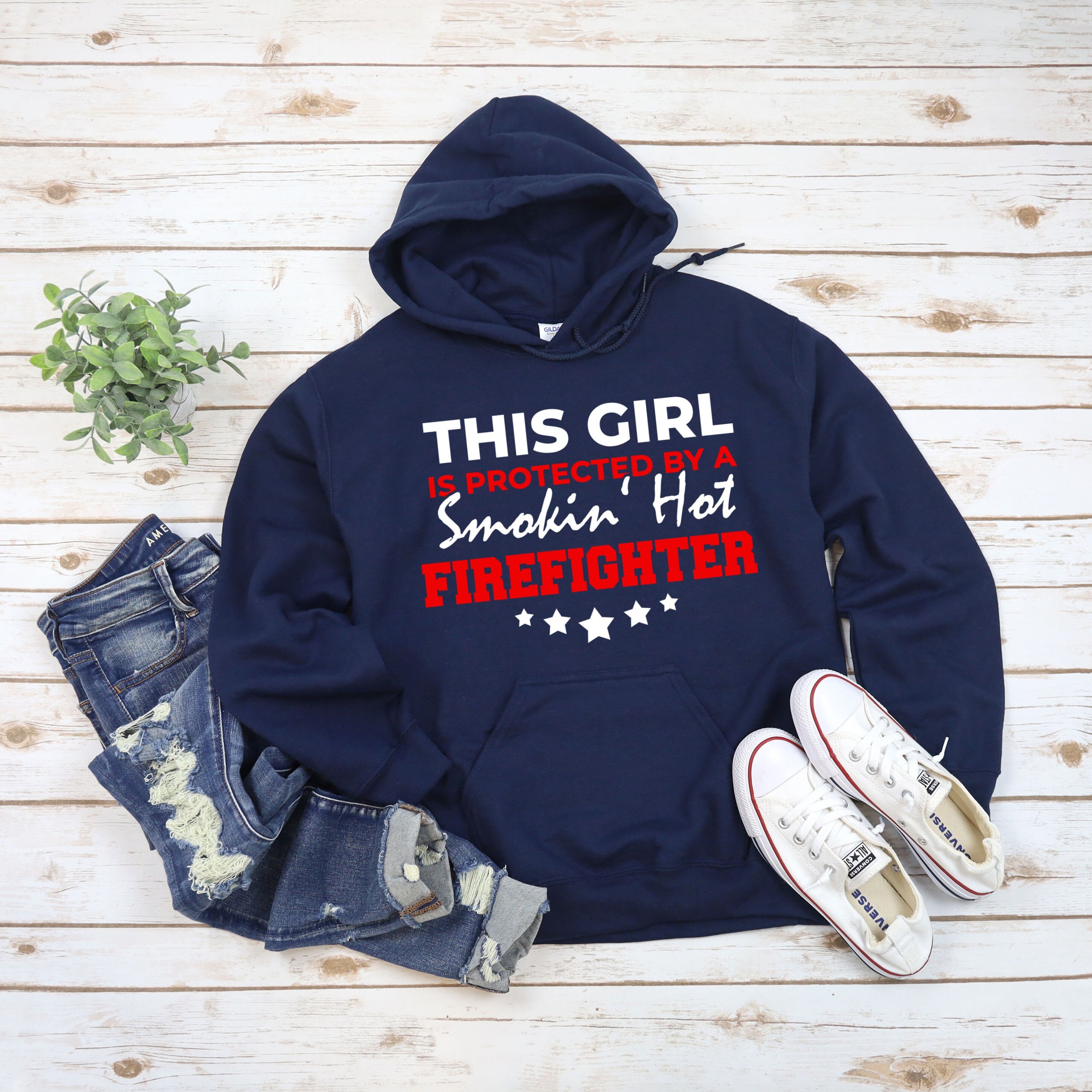 This Girl Is Protected By A Smokin Hot Firefighter Unisex Hoodie This Girl Is Protected By A Smokin Hot Firefighter Unisex Hoodie