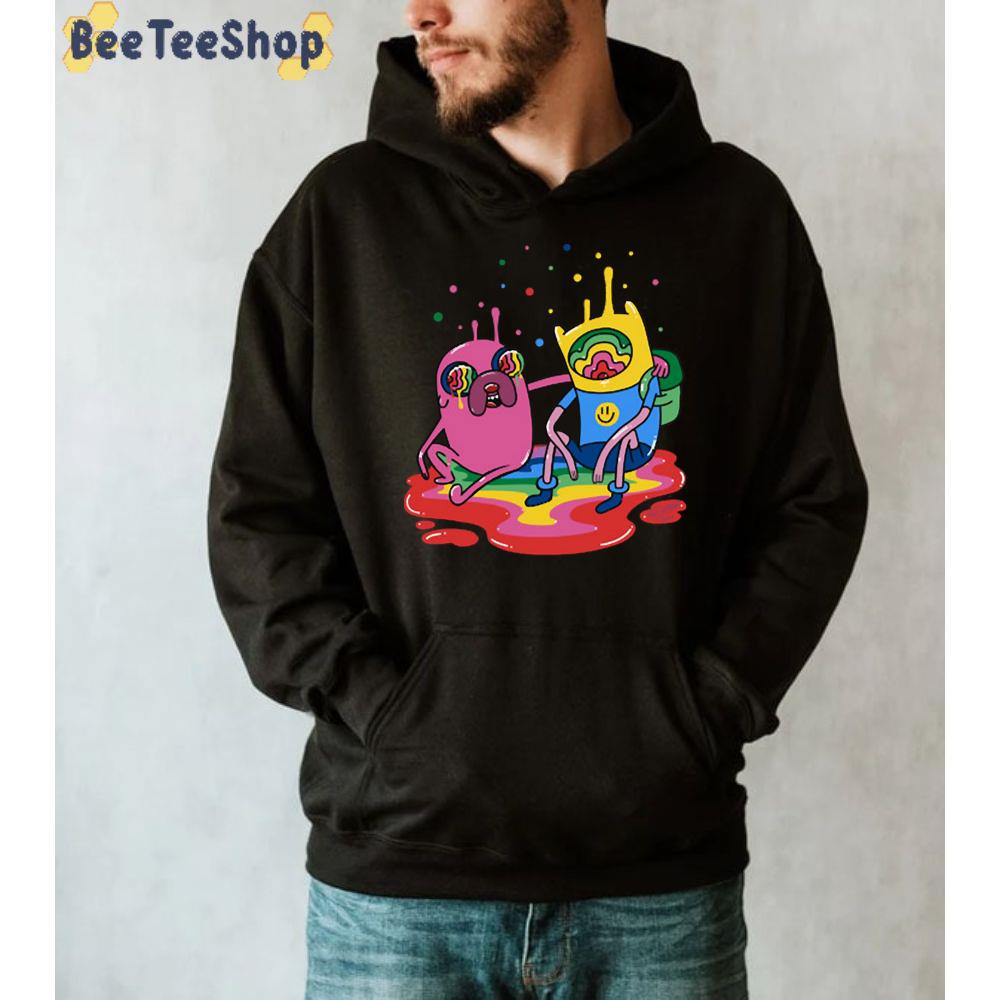 Trippy Finn And Jake Adventure Time Unisex Sweatshirt Trippy Finn And Jake Adventure Time Unisex Sweatshirt