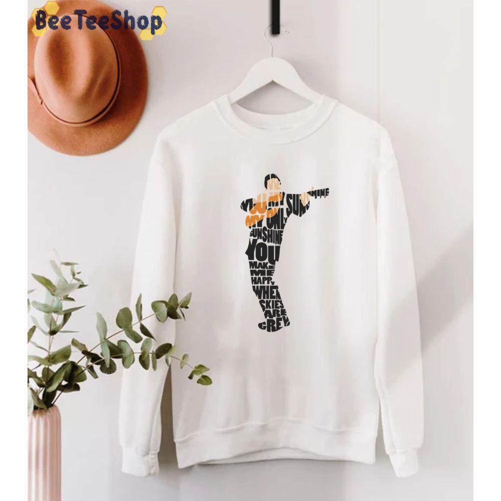 Typography Art Johnny Cash Unisex T-Shirt Typography Art Johnny Cash Unisex T-Shirt