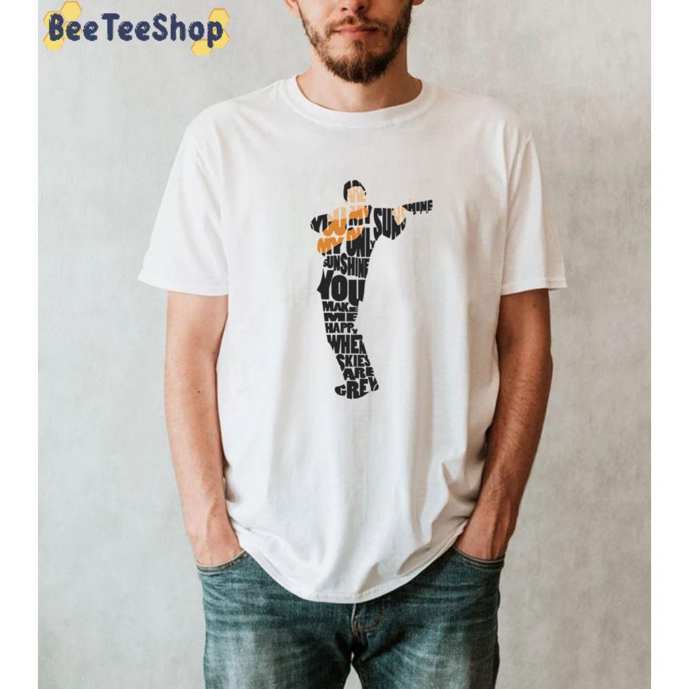 Typography Art Johnny Cash Unisex T-Shirt Typography Art Johnny Cash Unisex T-Shirt