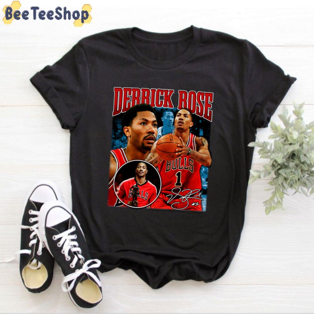 Vintage 90s Derrick Rose Mvp Chicago Signature Basketball Sport Unisex T-Shirt Vintage 90s Derrick Rose Mvp Chicago Signature Basketball Sport Unisex T-Shirt