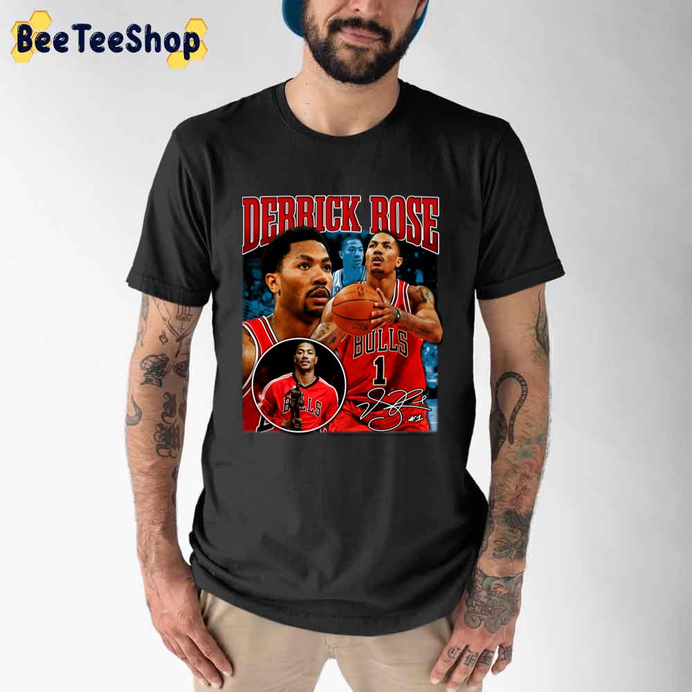 Vintage 90s Derrick Rose Mvp Chicago Signature Basketball Sport Unisex T-Shirt Vintage 90s Derrick Rose Mvp Chicago Signature Basketball Sport Unisex T-Shirt