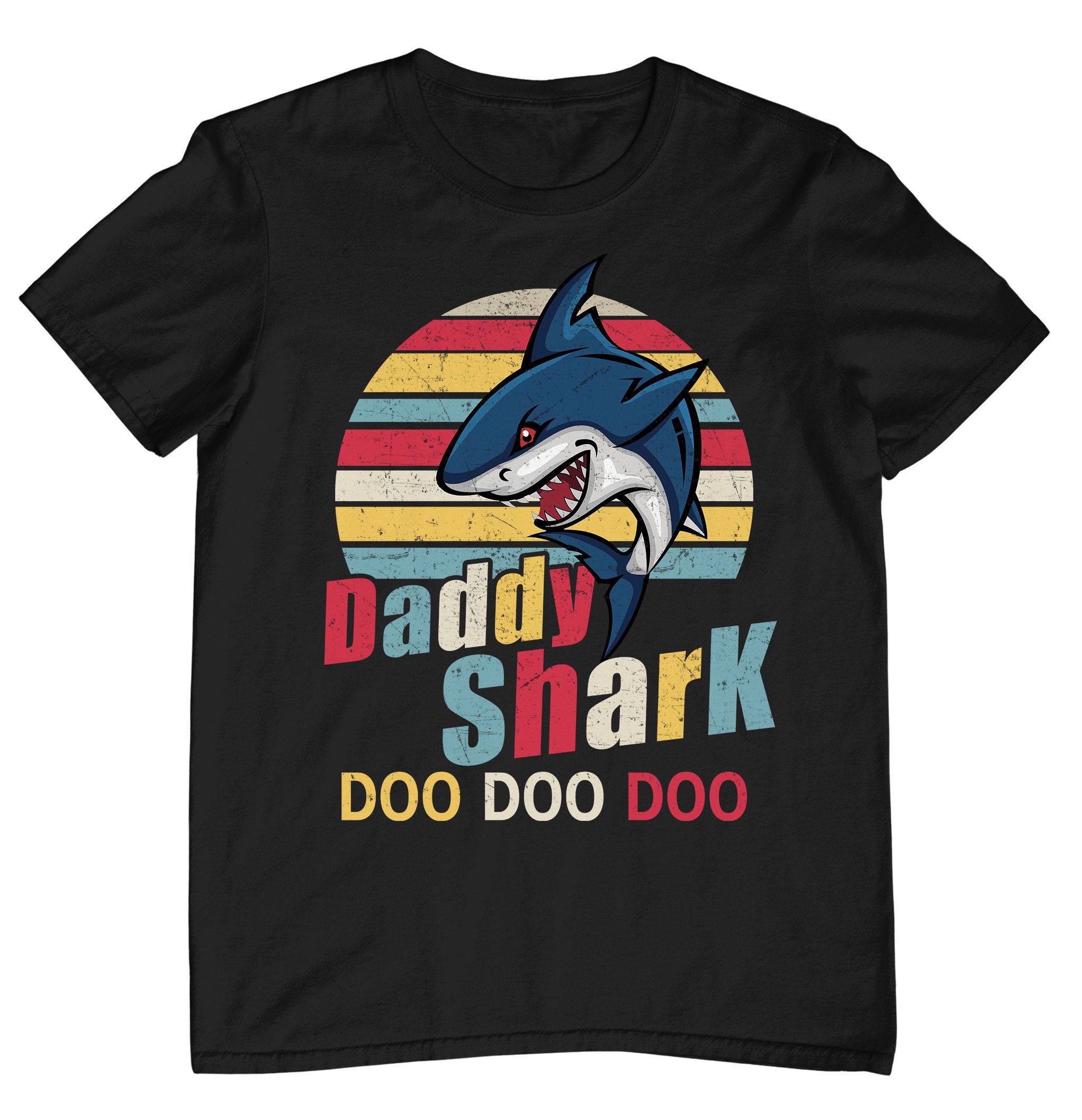 Vintage Daddy Evil Shark Doo Doo Doo Happy Father's Day Unisex T-Shirt Vintage Daddy Evil Shark Doo Doo Doo Happy Father's Day Unisex T-Shirt