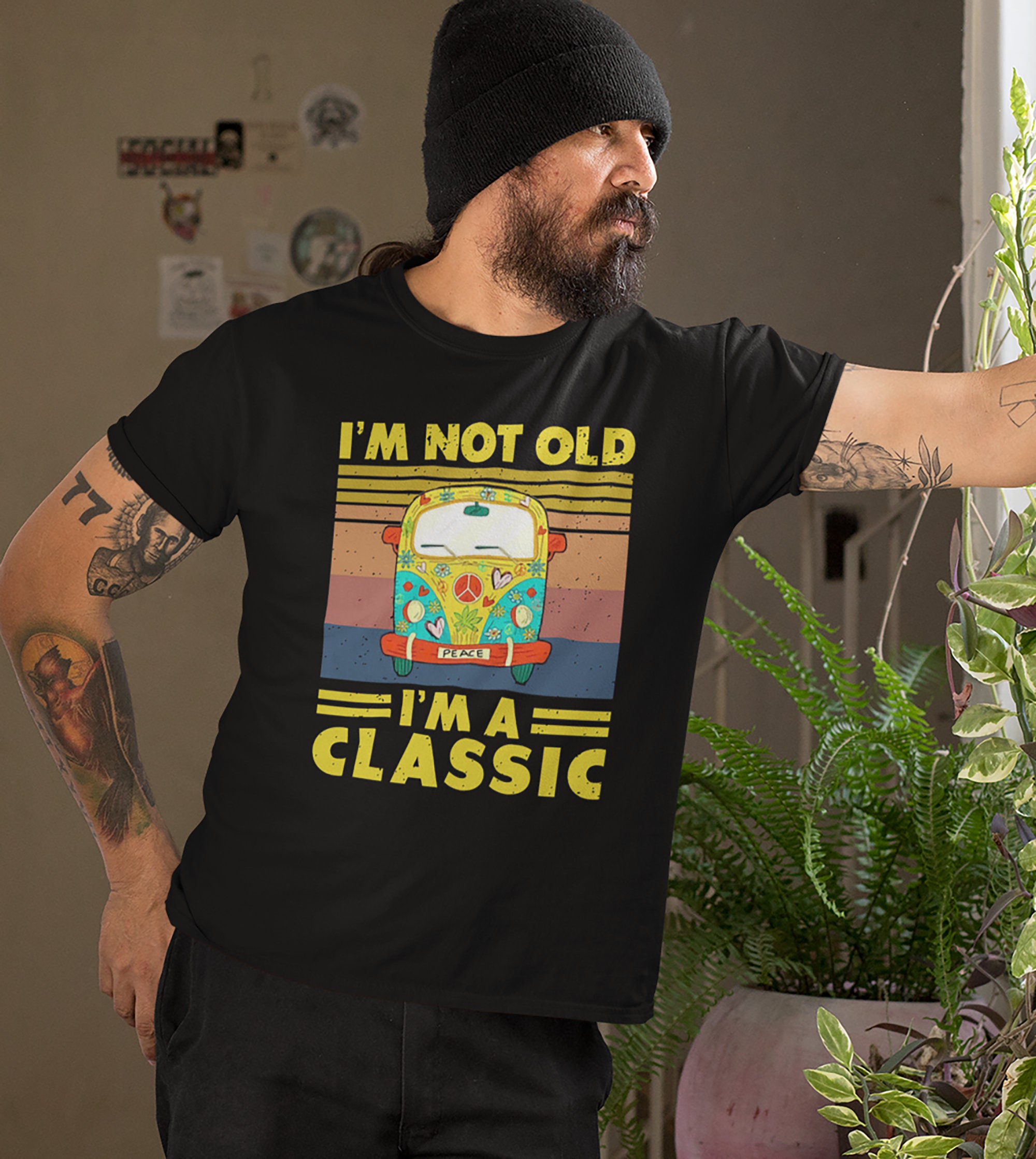 Vintage Hippie Car I'm Not Old I'm A Classic Unisex T-Shirt Vintage Hippie Car I'm Not Old I'm A Classic Unisex T-Shirt